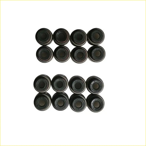 Set of 16 black rubber valve stem oil seals for gasket pro k24a6 honda accord element 2.4 engine maintenance