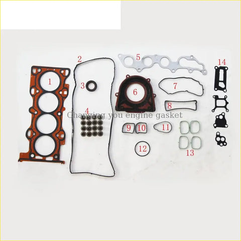 Orange and black full gasket pro engine head gasket set with seals and bolts for mazda 3 bk 6 gg 2.0 2.3l engines