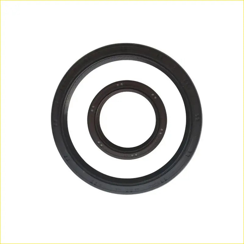 Black rubber crankshaft oil seal with smooth circular design and concentric rings for mitsubishi asx 1.8l 4b10 4b12 4b11