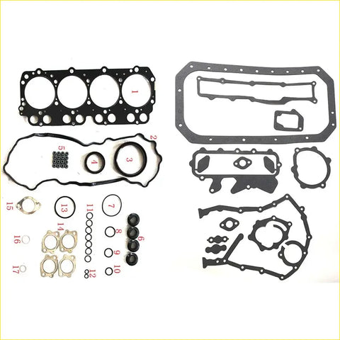 Black rubber gasket set for toyota dyna n04c engine rebuild kit made from metal for diesel engine components