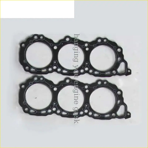 Black engine head gasket with three circular openings and small holes for Nissan Maxima II j30 VG30E engine use