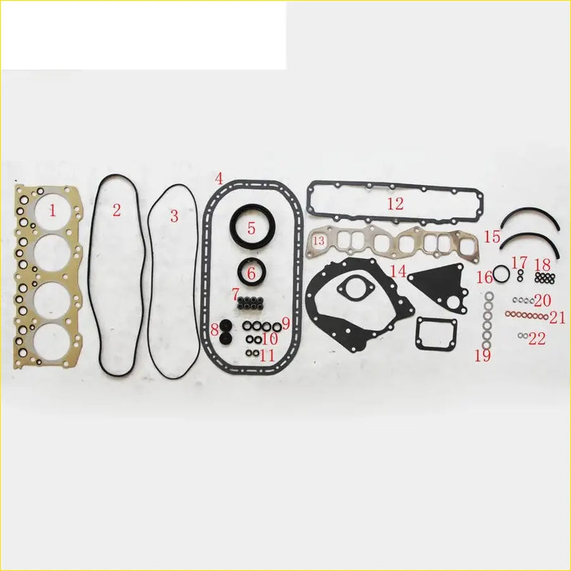 Black rubber gasket set with metallic components for gasket pro use on opel campo suzu kb holden bedford brava jackaroo 2.2 c223 metal set