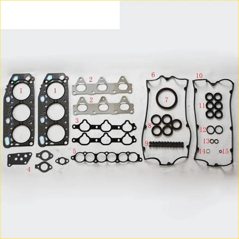 Black rubber gaskets and metal valve cover parts for proton perdana mitsubishi galant 2.0 6a12 engine seal kit