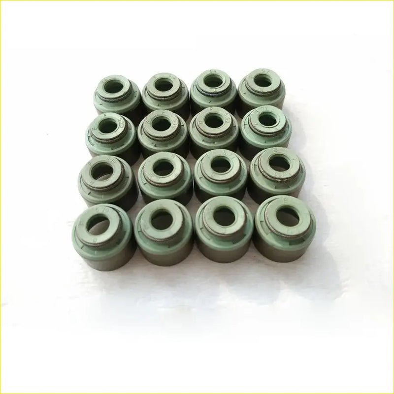Set of twelve olive green silicone valve cover gaskets with metallic threaded inserts for hyundai santa fe optima valve stem oil seal kit