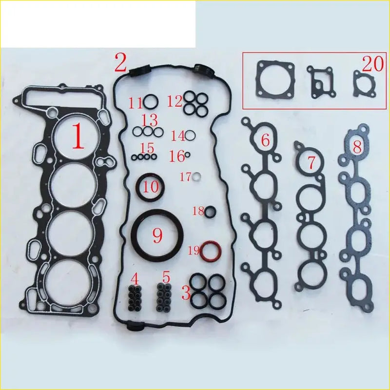 Black rubber gasket set for nissan sunny tsuru silvia sentra 100nx engine head by gasket pro visible from the back