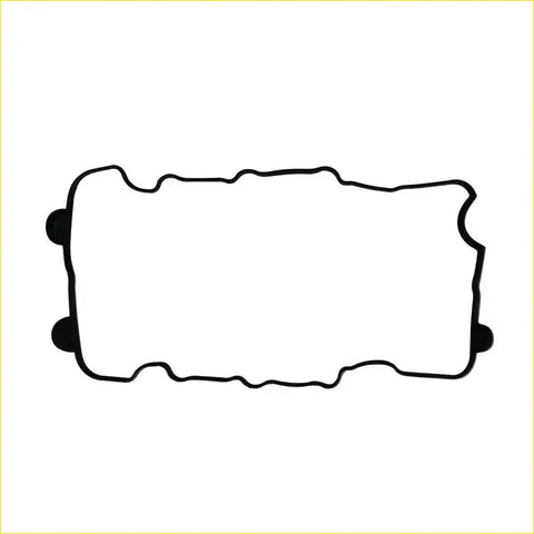 Black rubber engine head gasket with irregular edges and two circular tabs for gasket pro sr20de nissan sentra rocker cover