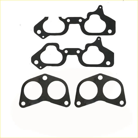 Black rubber gaskets with precise cutouts and mounting holes for subaru ej20 ej25 intake exhaust manifold