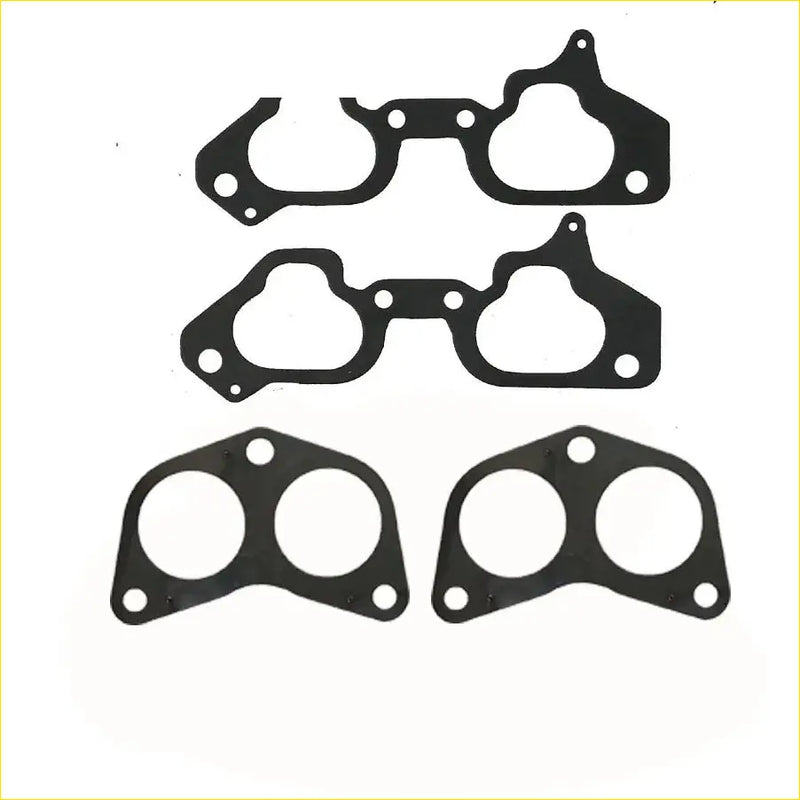 Black rubber gaskets with precise cutouts and mounting holes for subaru ej20 ej25 intake exhaust manifold