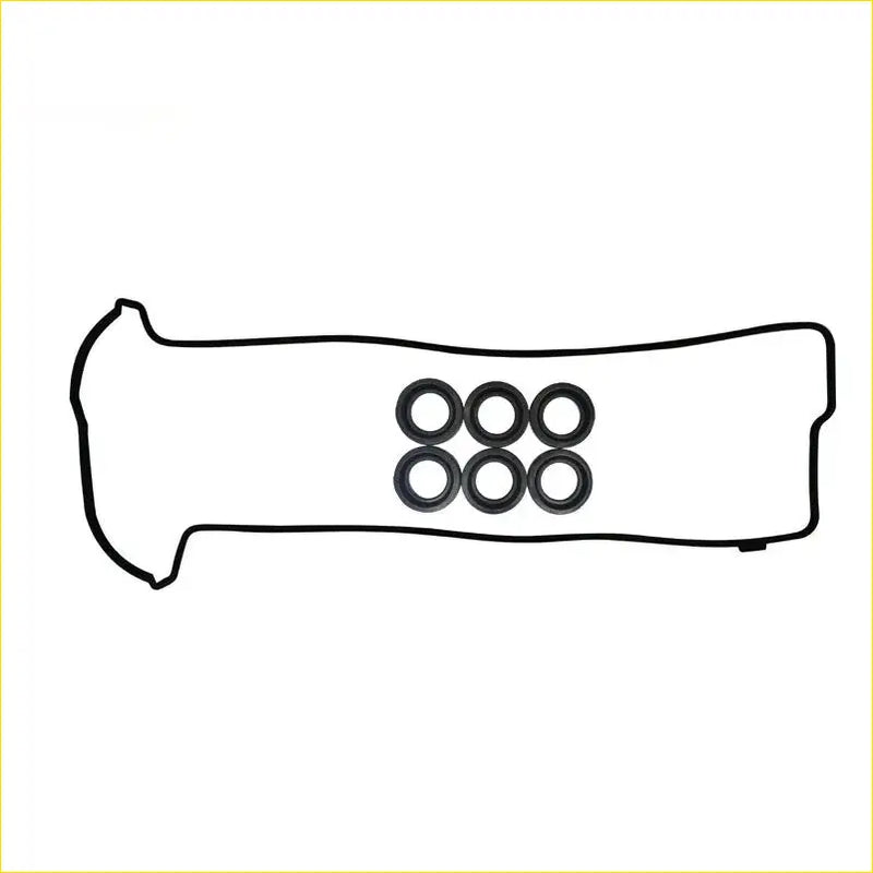 Black rubber rocker cover gasket with six circular seals for toyota altezza and lexus is 200 1gfe engine