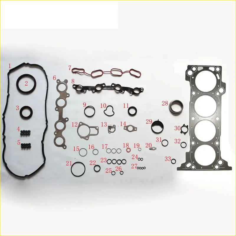 Black rubber gasket set for engine head full set by gasket pro for toyota hilux iii kijang innova 2.0 1trfe