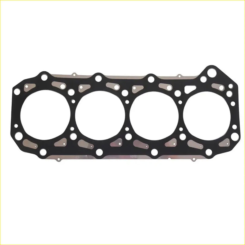 Black rubber gasket with four circular openings and bolt holes for engine head fitting in nissan patrol terrano ii 3.0 di 4wd