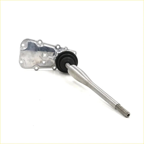 Silver metallic gear shift lever with black rubber boot and threaded end for mitsubishi triton l200 4d56 1989-1995