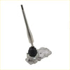 Silver metallic gear shift lever with black rubber boot and mounting plate for mitsubishi triton l200 mk ute 2.4l
