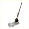 Silver metallic gear shift lever with black rubber boot and mounting plate for mitsubishi triton l200 mk ute 2.4l