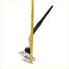 Black and silver manual gear shift lever with rubber grip on aluminum base for toyota hilux ln61 rn65 yn61v 1983-1988