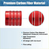 Red cylindrical carbon fiber gear shift knob cover trim decal with textured ridges for toyota 4runner trd 2010-2022
