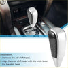 Gear shift knob for Toyota Land Cruiser 2016-2021 with chrome and carbon fiber texture in black silver tone
