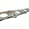 Shiny metallic engine head gasket with multiple circular cutouts for genuine manifold and turbo gasket kit mitsubishi triton mq