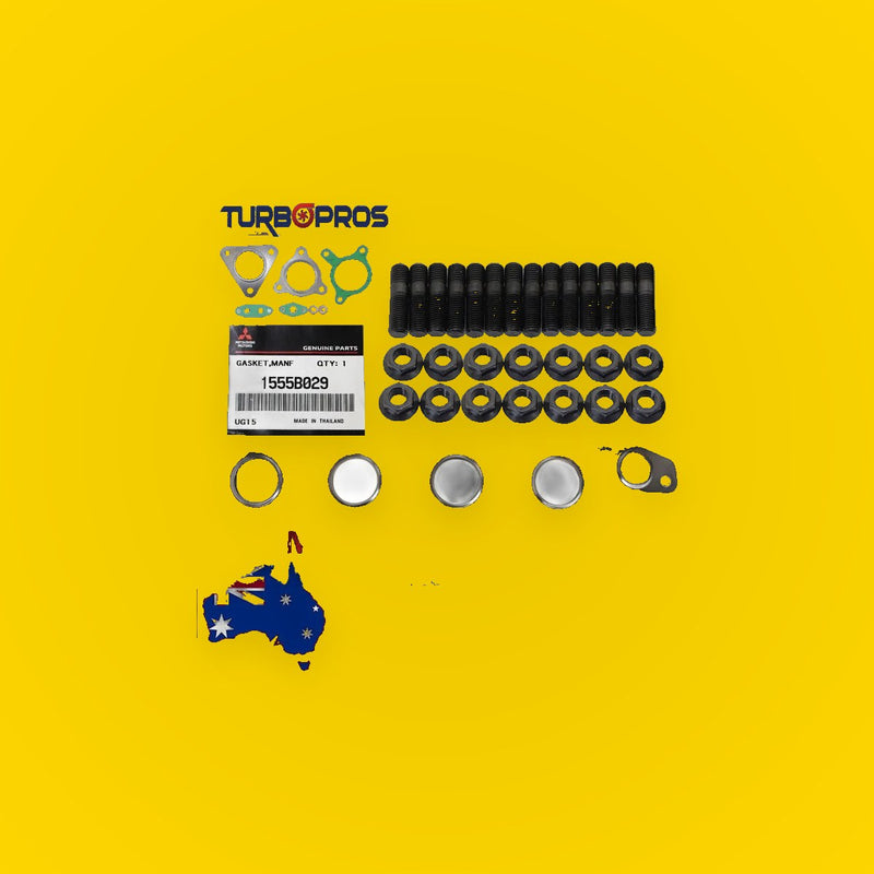 Genuine Manifold & Turbo Gasket & Stud Kit for Mitsubishi Triton MQ
