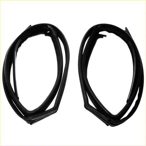 Black rubber glass run channel seal strips coiled and ready for installation on nissan d21 king cab 1986-1998