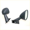 Black plastic side-view mirrors with sleek curved design and reflective glass for gray fender mirror set mazda cosmo rx-5 sport