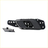Black plastic front inside door handle with sleek design and mounting bracket for ford ranger double cab t6 2012-2020