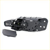 Gray front inside door handle for Ford Ranger Double Cab with black plastic latch mechanism and mounting brackets shown from back