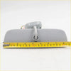 Back side of a gray plastic rearview mirror with mounting bracket and wiring for toyota hilux 1972-1978