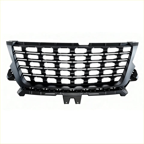 Black plastic front grille for holden colorado 2016-2020 with octagonal grid and rugged angular design
