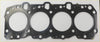 Black engine head gasket with four circular openings and metallic fasteners for Toyota Hilux Surf 3.0TD engines