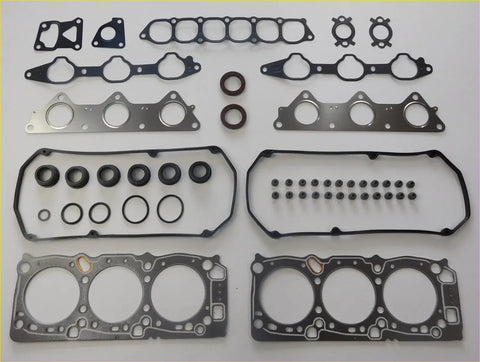 Set of metallic head gaskets with black rubber seals and o-rings for 3.0 v6 24v mitsubishi shogun pajero montero