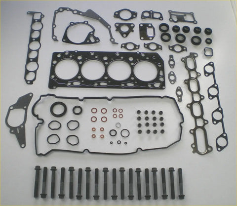 Black rubber head gasket set with metal bolts and seals neatly arranged for challenger l200 triton 2006