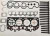 Black rubber head gasket set bolts with metallic silver and copper parts for defender discovery engine assembly