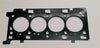 Black engine head gasket with four circular openings and textured surface for movano master x250d navara nv400 2.3 dci
