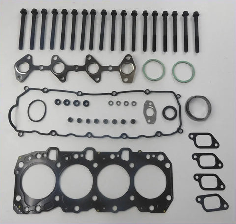 Black rubber head gasket set with metal mounting plates and assorted seals for Toyota Hilux Surf 4Runner 3.0TD 1KZ