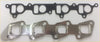 Black rubber gasket and silver metal manifold flange from head gasket set for nissan x-trail 2.2 di td turbo diesel