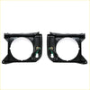 Black plastic headlight bezels with integrated wiring harnesses for toyota hilux 2wd n30 n40 rn30 rn32 rn40 rn41 back side view