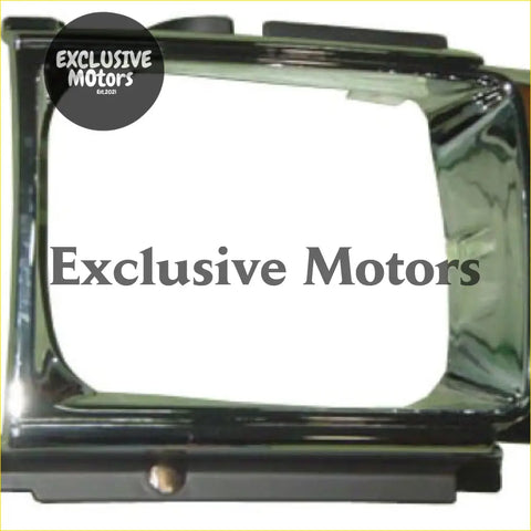 Headlight bezel chrome for toyota hilux 1984-1998 with sleek rectangular design and rounded corners in chrome finish