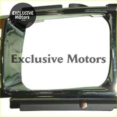 Chrome finished headlight bezel for toyota hilux 1984-1998 with sleek rectangular design and polished metallic edges