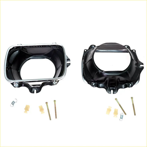 Black chrome finished motorcycle engine cover assemblies with matching hardware for toyota 4runner hilux 1988-1998 back side