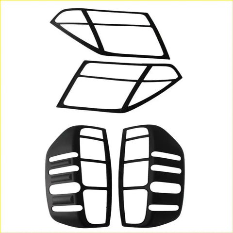 Black plastic front grille inserts with horizontal slats for nissan navara d40 2005-2015 headlight and taillight covers