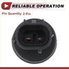 Black plastic headlight side marker lamp socket with two copper pins for toyota 4runner 2013-2021 back side view