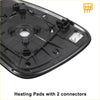 Black plastic heated left right side mirror glass backing plate with metallic connectors for toyota 4wd ute offroad