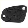 Back side of black plastic heated mirror glass housing with silver reflective strips for Toyota RAV4 2013-2018