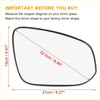 Heated black-framed mirror glass with backing plate for toyota rav4 2013-2018 with exact 21x15cm fit