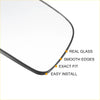 Heated right side rearview mirror glass with black rubber trim and real glass for toyota prius shown from back side