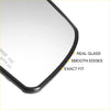 Black-framed heated white mirror glass with real glass and smooth edges for toyota tundra 2014-2021 side view