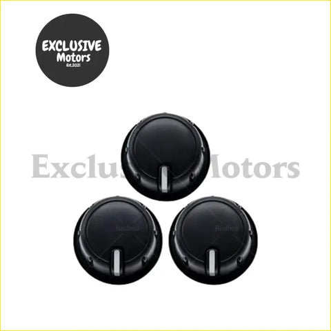 Three black glossy car heater control knobs with silver handles for toyota hilux kun16 air vents