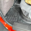 Black rubber heavy duty car floor mat with textured ridges and molded contours for ford ranger 2022+ and everest 2022+