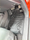 Black rubber heavy duty car floor mat with molded ridges for footwell support for ford ranger 2022+ new net-gen